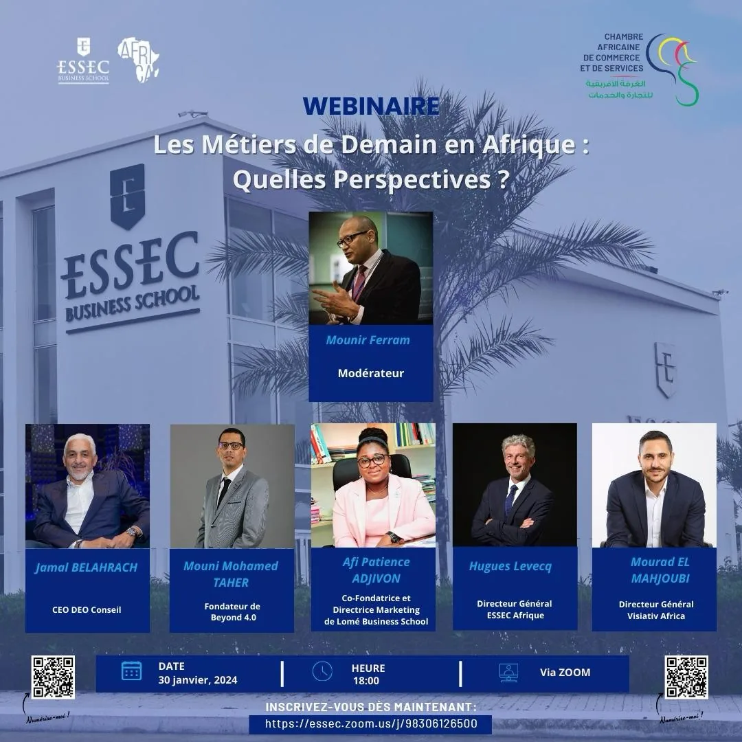 Rencontre entrepreneuriat en Afrique organisée avec l'AMCI et l'ASLEM à Casablanca.